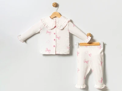 Fiyonk Baskılı Kız Pijama Takım