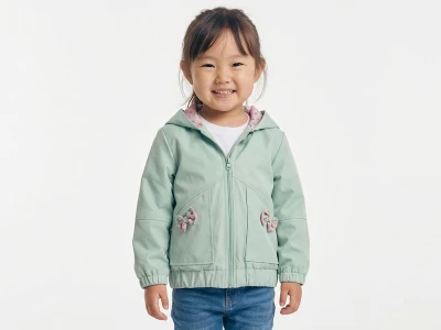 Toptan CARİNO Fiyonk Detay Kız Çocuk Mont - Toptan Çocuk Giyim Beniz Kids