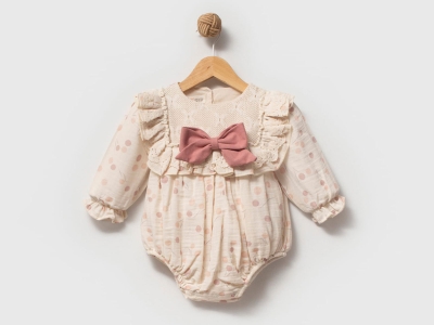 Fiyonk Detaylı Kız Bebe Elbise