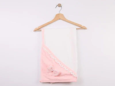 Toptan ZIPIR Fiyonk Nakışlı Bebe Havlu - Toptan Çocuk Giyim Beniz Kids