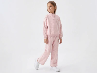 Toptan VOVİDO Fiyonk Nakışlı Şardonlu 3 İp Kız Takım - Toptan Çocuk Giyim Beniz Kids