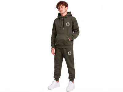 Toptan KOSKA Flow Armalı Kanguru Cepli Kapşonlu 3 İp Şardonlu Erkek Takım  - Toptan Çocuk Giyim Beniz Kids