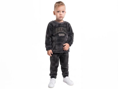 Toptan LİZARD Frend Nakışlı Well Soft Peluş Erkek Takım  Копченый - Beniz Bebe
