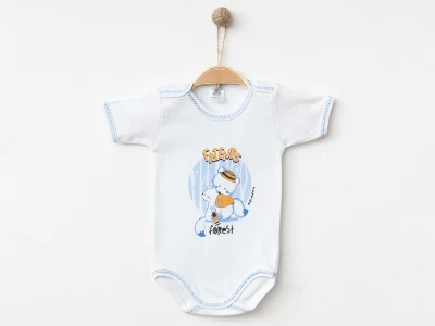 Friends Baskılı Unisex  Yarım Kol Çıtçıtlı Badi