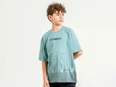 Futurustic Baskılı Oversize Erkek Tişört