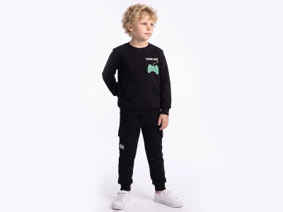Toptan YAVRUCAK LİFE 2 Game Baskılı Erkek Takım  - Toptan Çocuk Giyim Beniz Kids