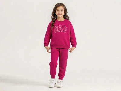 Toptan HARBY Gap Baskalı Şardonlu 3 İp Unisex Takım MÜRDÜM - Beniz Bebe