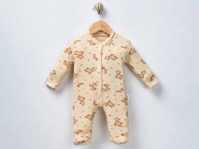 Geyik Baskılı Bebe Tulum