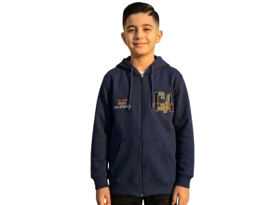 Toptan TANEM KİDS Golden State Baskılı Cepli Kapşonlu 3 İp Şardonlu Erkek Hırka  - Toptan Çocuk Giyim Beniz Kids
