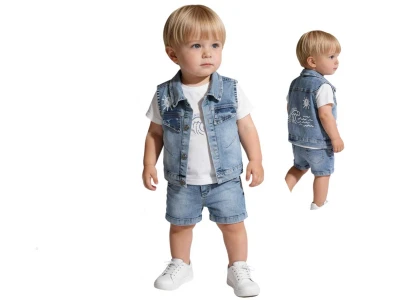 Güneş Baskılı Erkek Bebe Takım 