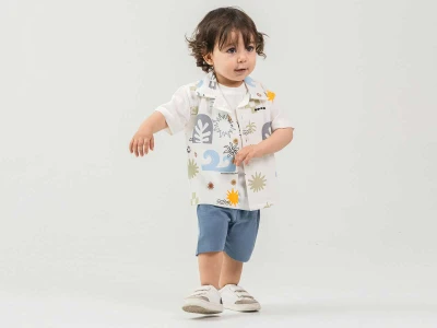 Güneş Desenli Erkek Bebe Takım 