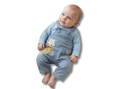 Hayvan Baskılı 2'li Erkek Bebe Takım