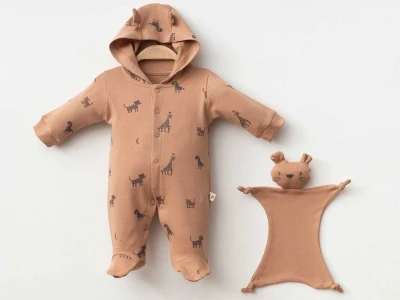 Hayvan Baskılı Erkek Bebe Pijama Takım