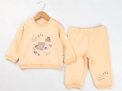 Toptan COMİX Hayvan Baskılı Erkek Bebe Takım - Toptan Çocuk Giyim Beniz Kids