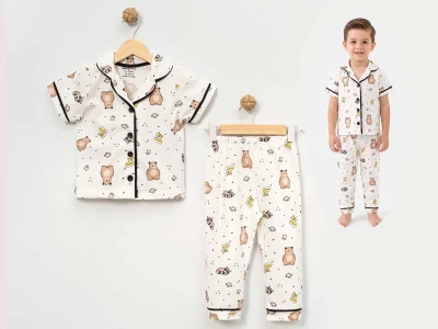 Hayvan Baskılı Erkek Pijama Takım