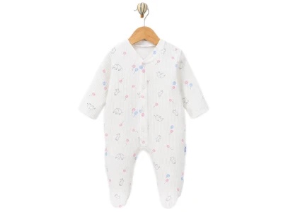 Toptan SÜPERMİNİ  Hayvan Desenli Erkek Bebe Tulum - Toptan Çocuk Giyim Beniz Kids