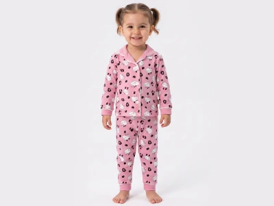 Toptan DOLAŞ Hello Kitty Desenli Kız Pijama Takım - Toptan Çocuk Giyim Beniz Kids
