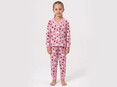 Toptan DOLAŞ Hello Kitty Desenli Kız Pijama Takım - Toptan Çocuk Giyim Beniz Kids