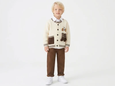 Toptan WEENY KİDS Hırkalı 3'lü Erkek Çocuk Takım - Toptan Çocuk Giyim Beniz Kids