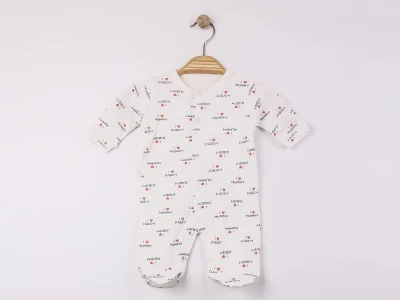I Love Daddy Mummy  Desenli Unisex Bebe Tulum