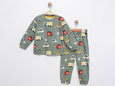 İtfaiyae Arabasi Desenli Erkek Pijama Takım