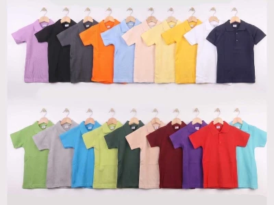 Polo Yaka Unisex Okul Lakos Tişört 