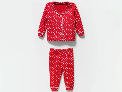 Toptan DOLAŞ Kalp Desenli Kız Pijama Takım ОТКАЗ - Beniz Bebe