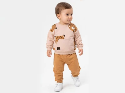 Toptan VOVİDO Kaplan Baskılı Erkek Takım - Toptan Çocuk Giyim Beniz Kids