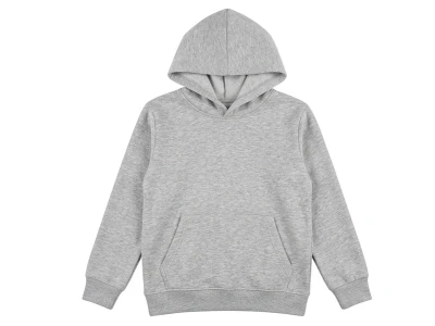 Toptan MARS Kapşonlu Düz Unisex Okul Sweat  GRİ - Beniz Bebe