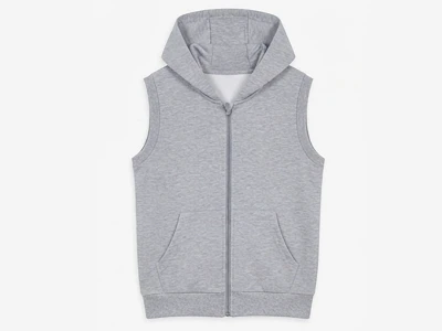 Toptan MARS Kapşonlu Şardonlu 3 İp Unisex Okul Yelek GRİ - Beniz Bebe