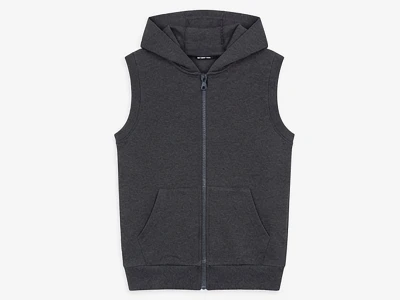 Toptan MARS Kapşonlu Şardonlu 3 İp Unisex Okul Yelek FÜME - Beniz Bebe