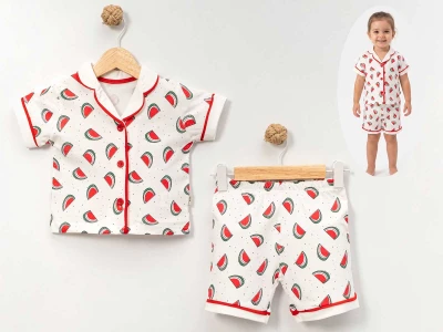 Karpuz Baskılı Kız Bebe Pijama Takım