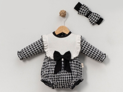 Kazayağı Desenli Bebe Romper