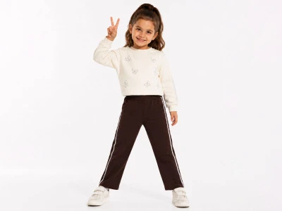 Toptan LADY GOLD Kelebek Nakışlı Kız Takım  - Toptan Çocuk Giyim Beniz Kids