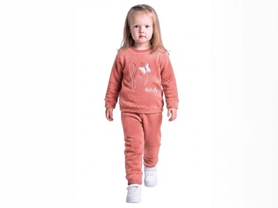 Toptan LİZARD Kelebek Nakışlı Well Soft Peluş Kız Takım  - Toptan Çocuk Giyim Beniz Kids