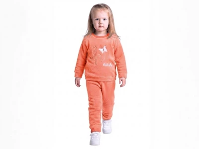 Toptan LİZARD Kelebek Nakışlı Well Soft Peluş Kız Takım  SOMON - Beniz Bebe