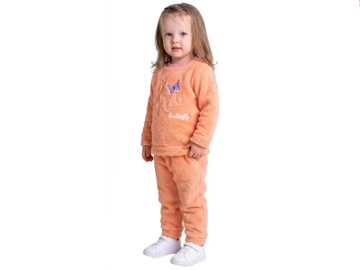 Toptan LİZARD Kelebek Nakışlı Well Soft Peluş Kız Takım  SOMON - Beniz Bebe