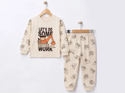 Toptan SÜPERMİNİ  Kepçe Baskılı Erkek Sweat - Toptan Çocuk Giyim Beniz Kids