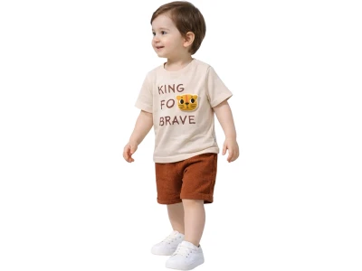 King Brave Baskılı Erkek Bebe Takım