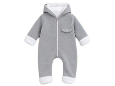 Toptan BRAVA Kışlık Bebek Tulum GRİ - Beniz Bebe