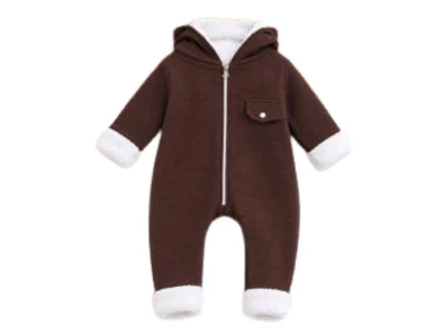 Toptan BRAVA Kışlık Bebek Tulum KAHVERENGİ - Beniz Bebe