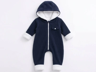 Toptan BRAVA Kışlık Bebek Tulum LACİVERT - Beniz Bebe