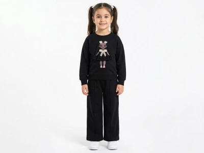 Toptan İNCİLAY Kız Baskılı Oysho Kız Takım - Toptan Çocuk Giyim Beniz Kids
