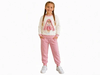 Toptan MİSS MELİNDA Kız Bebek Baskılı Kız Takım  - Toptan Çocuk Giyim Beniz Kids