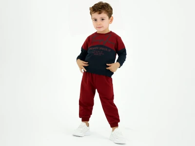 Toptan BICIR KİDS Knewhow Speeds Baskılı Erkek Takım  - Toptan Çocuk Giyim Beniz Kids