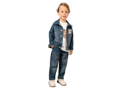 Toptan JOLLYPOP Kot Ceketli 3'lü Erkek Takım - Toptan Çocuk Giyim Beniz Kids