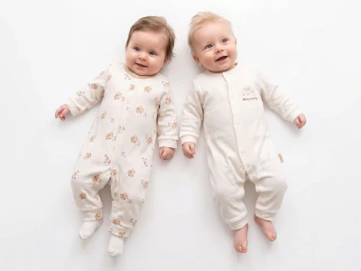 Toptan BAM-BİNO Koyun Desenli Bebek Tulum Set - Toptan Çocuk Giyim Beniz Kids