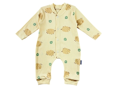 Koyun Desenli Raporlu Unisex Bebe Tulum