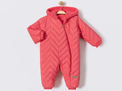 Toptan CRİSPY Kozmonot Çizgi Desenli Kız Bebe Mont  - Toptan Çocuk Giyim Beniz Kids