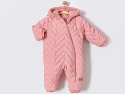Toptan CRİSPY Kozmonot Çizgi Desenli Kız Bebe Mont  GÜLKURUSU - Beniz Bebe